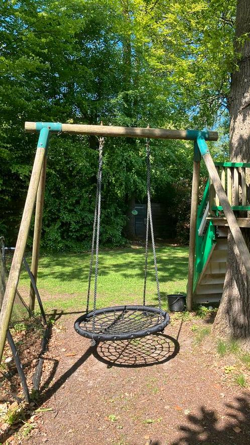Super mooie stevige nestschommel, klimtouw en touwladder, Kinderen en Baby's, Speelgoed | Buiten | Speeltoestellen, Zo goed als nieuw
