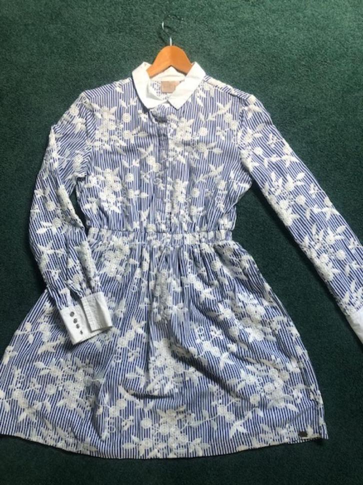 Jurk Regan Josh V mt S, Kleding | Dames, Jurken, Zo goed als nieuw, Maat 36 (S), Blauw, Boven de knie, Ophalen of Verzenden
