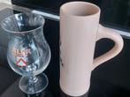 2 mooie originele alfa bierglazen, Ophalen, Zo goed als nieuw, Bierglas