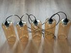 5 Glazen Hanglampen, Ophalen of Verzenden, Gebruikt, Glas, Minder dan 50 cm