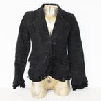 Prachtig Vintage ART Jasje 100% Linnen - 89 (S) € 45,-, Zwart, Ophalen of Verzenden, Zo goed als nieuw, Jasje