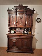 Donker eikenhouten antieke vintage gedetailleerde buffetkast, Ophalen