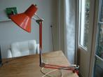 vintage oranje schaar/bureau lamp, Huis en Inrichting, Lampen | Tafellampen, Minder dan 50 cm, Gebruikt, Ophalen of Verzenden