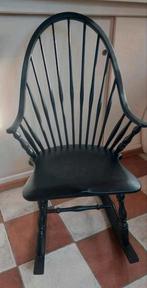 Vintage Schommelstoel - Windsor model, Ophalen, Zwart, Hout, Eén