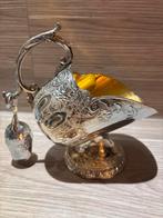 Antieke kolenkid suikerpot met Lepel, Ophalen of Verzenden