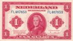 Wilhelmina -1 gulden 1943 aUNC serie FL 467653 -P64,AV5.1, Verzenden, 1 gulden