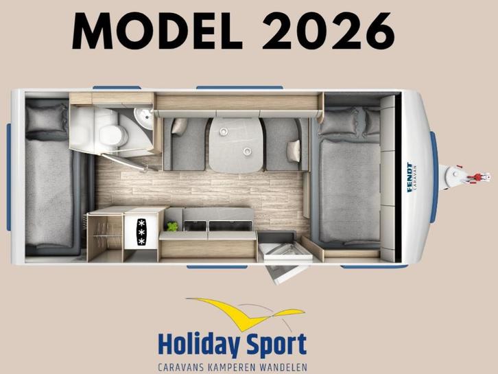 Fendt Bianco Activ 515 SKF modeljaar 2026, Caravans en Kamperen, Caravans, Bedrijf, tot en met 5, 1250 - 1500 kg, Treinzit, Fendt