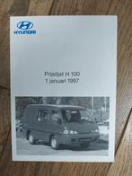 Hyundai H 100 prijslijst brochure 1997, Ophalen of Verzenden, Zo goed als nieuw, Overige merken, Hyundai