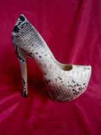 Lederlook stiletto's met plateauzool maat 37, Ophalen, Pumps, Bruin, Nieuw