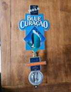 Retro Blue Curaçao nondrip dispenser met flesbeugel, Ophalen of Verzenden, Gebruikt