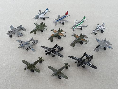 Lot van 14 diecast vliegtuigjes in Micro Machines formaat, Kinderen en Baby's, Speelgoed | Speelgoedvoertuigen, Gebruikt, Ophalen of Verzenden