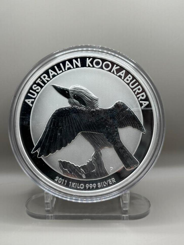 1 kilo zilver kookaburra 2011 .999 munt 32.15oz, Postzegels en Munten, Edelmetalen en Baren, Zilver, Ophalen of Verzenden