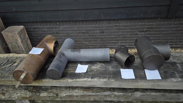 Kachelpijpen - Diverse Stukken en hitteschild, Huis en Inrichting, Kachels, Gebruikt, Hout, Ophalen