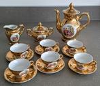 Mokka servies / theeservies / dresden barok man vrouw antiek, Antiek en Kunst, Antiek | Servies compleet, Ophalen