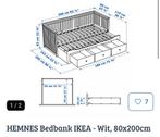 Hemnes bed, Ophalen of Verzenden, Gebruikt, 180 cm of meer, 85 tot 100 cm