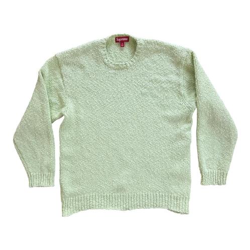 Supreme SS24 Bouclé Small Box Logo Crewneck, Kleding | Heren, Truien en Vesten, Zo goed als nieuw, Maat 48/50 (M), Groen, Ophalen of Verzenden