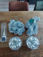 Kerstversiering zilver kleur nieuw van glas nieuw!, Diversen, Kerst, Ophalen, Nieuw