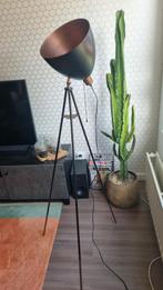 Zwart/koperen kamerlamp, Ophalen, Gebruikt, Minder dan 100 cm