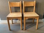 2 kleuterstoelen, beukenhout, schoolstoel, zithoogte 34,5 cm, Gebruikt, Ophalen, Stoel(en)