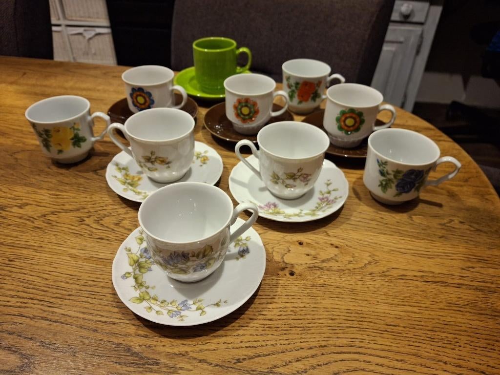 Kop en schotel, Ophalen, Gebruikt