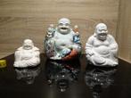 Antieke chinese Boeddha en 2 witte boeddha beelden., Huis en Inrichting, Woonaccessoires | Boeddhabeelden, Gebruikt, ., Ophalen of Verzenden