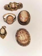 Antieke zilveren camee sieraden., Sieraden, Tassen en Uiterlijk, Antieke sieraden, Verzenden, Zilver, Hanger