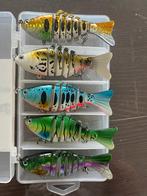 5 stuks nieuw kunstaas/swimbaits in opbergbox, Ophalen of Verzenden, Nieuw, Complete set