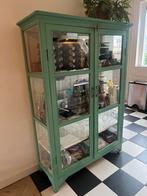 100 jaar oude teakhouten vitrinekast uit India, Huis en Inrichting, Ophalen, Gebruikt, 100 tot 150 cm, Teakhout