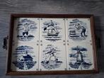 Antieke delftsblauwe tegel dienblad, Antiek en Kunst, Verzenden