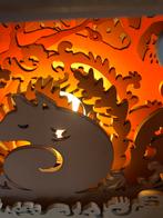 Houten decoratieve lamp VOS 22x13x22 cm, Hedgehogandballoon, Ophalen of Verzenden, Zo goed als nieuw, Hout, Minder dan 100 cm