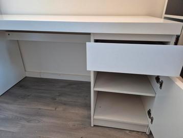 Ikea Malm bureau met lade en kastje - afbeelding 2