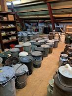 Partij zink vintage Retro vuilnisbakken, Ophalen, Kunststof, Gebruikt, Minder dan 10 liter