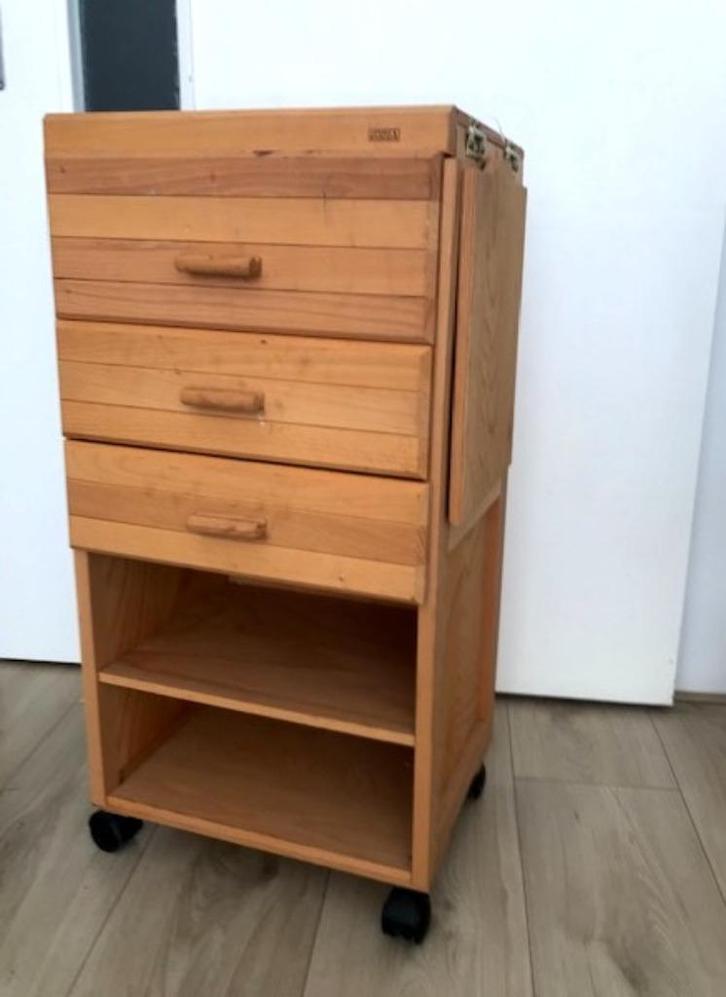 Lefranc Bourgeois: Houten atelierkast, opbergkast, hobbykast, Huis en Inrichting, Kasten | Overige, Gebruikt, Ophalen