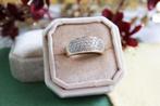 8 Karaat Brede Pavé Dames Ring, 18 tot 19, Ophalen of Verzenden, Zo goed als nieuw, Dame
