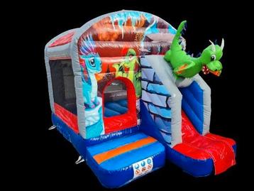 Te koop mooi nieuw springkussen kleine draak 3,9 x 2,8 m  beschikbaar voor biedingen
