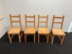 4 houten eetkamer stoelen, Ophalen, Zo goed als nieuw, Bruin