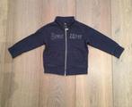 Benetton blauw katoenen sweater vestje met rits; maat 80, Gebruikt, Ophalen of Verzenden, Benetton, Truitje of Vestje