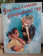 zeldzame poster "gay and lesbian filmfestival 1991", Met lijst, Gebruikt, Ophalen of Verzenden, Rechthoekig Staand