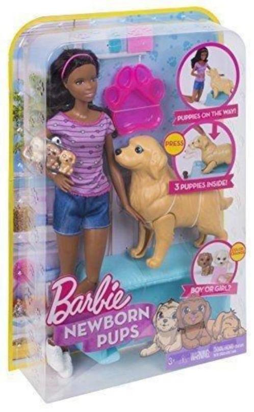 BARBIE - Newborn Pups Speelset [NIEUW], Kinderen en Baby's, Speelgoed | Poppen, Nieuw, Barbie, Verzenden
