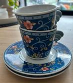 4 keer kop en schotel set 2 kleuren Heinrich Winterling HW, Ophalen of Verzenden, Zo goed als nieuw, Porselein, Kop en/of schotel