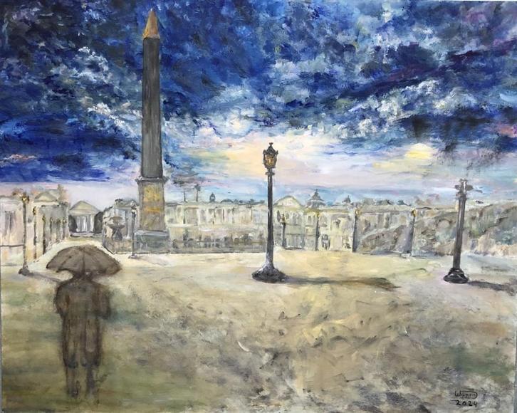 Wandeling in stilte, Antiek en Kunst, Kunst | Schilderijen | Klassiek, Ophalen of Verzenden