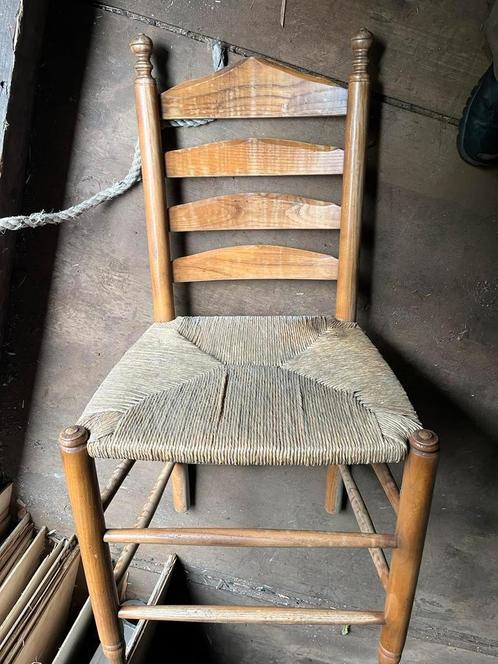 30x Houten stoel rotan riet zitting mat retro vintage eiken, Huis en Inrichting, Stoelen, Gebruikt, Vijf, Zes of meer stoelen