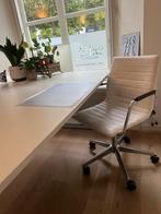 Nog 1 van 2 designbureaus Ringbureau Zen | Wit blad, Huis en Inrichting, Bureaus, Ophalen, In hoogte verstelbaar, Zo goed als nieuw