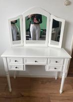 Witte gegraveerde make-uptafel, Huis en Inrichting, Kasten | Overige, Ophalen, Gebruikt