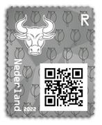 NL crypto zegel 1 - Stier - zwart met NFT, Ophalen, Na 1940, Postfris