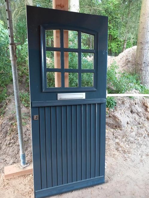 hardhouten voordeur, Doe-het-zelf en Verbouw, Deuren en Horren, Gebruikt, Buitendeur, 200 tot 215 cm, 80 tot 100 cm, Hout, Ophalen