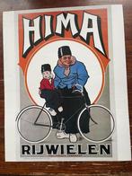Overdruk poster Hima rijwielen rond 1920, Rechthoekig Staand, Nieuw, Ophalen of Verzenden, A1 t/m A3