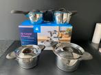 BK Q-linair classic pannenset, Huis en Inrichting, Keuken | Potten en Pannen, Verzenden, Zo goed als nieuw, Rvs, Pannenset