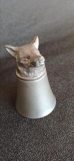 Vintage pewter Jachtbeker vos, Antiek en Kunst, Ophalen of Verzenden