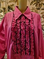 Roze overhemd met ruches XXXL, Ophalen of Verzenden, Zo goed als nieuw, Roze, Overige halswijdtes